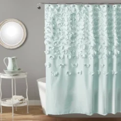 Lucia Scattered Flower Textured Shower Curtain - Lush Décor -Beautiful House GUEST 77f7e0e9 1b62 4c96 8702 c24b8a84eeef