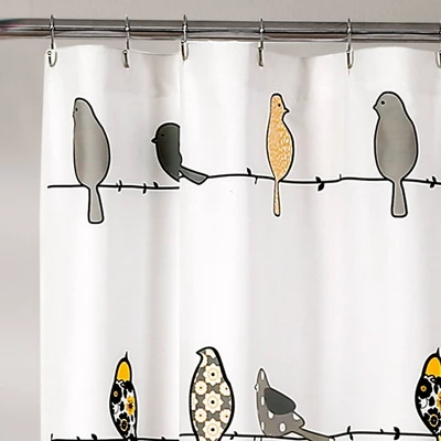 Rowley Birds Shower Curtain - Lush Décor 1 Rowley Birds Shower Curtain - Lush Décor