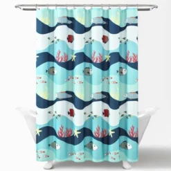 72"x72" Kids' Sea Life Shower Curtain Blue - Lush Décor 7 72"x72" Kids' Sea Life Shower Curtain Blue - Lush Décor -Beautiful House GUEST 79567983 9c4e 4867 98c9 8e107f07202d