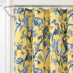 Dolores Shower Curtain Yellow - Lush Décor