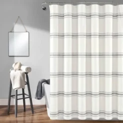 Farmhouse Striped Shower Curtain - Lush Décor -Beautiful House GUEST 7b315ea9 67e8 4079 ad38 18cf351c4842