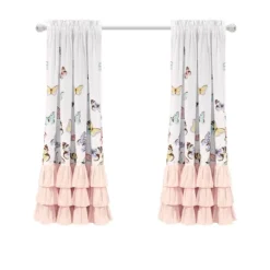 2pc Flutter Butterfly Window Curtain Set Pink - Lush Décor 9 2pc Flutter Butterfly Window Curtain Set Pink - Lush Décor -Beautiful House GUEST 7d0df101 7c22 45de 9c13 35be28f9468a