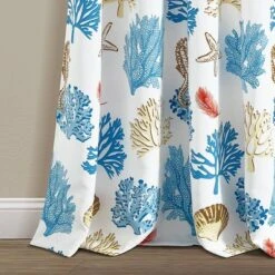Set Of 2 (84"x52") Coastal Reef Feather Light Filtering Grommet Window Curtain Panels Blue - Lush Décor 6 Set Of 2 (84"x52") Coastal Reef Feather Light Filtering Grommet Window Curtain Panels Blue - Lush Décor -Beautiful House GUEST 7dce4271 db8c 4808 b8cb 93122bd2f6b9