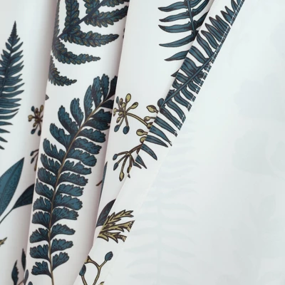 Lush Décor Devonia Allover Light Filtering Window Curtain Panels White/Green 52X95+2 Set 4 Lush Décor Devonia Allover Light Filtering Window Curtain Panels White/Green 52X95+2 Set - Image 4