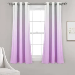 Set Of 2 (63"x38") Mia Ombre Insulated Grommet Blackout Window Curtain Panels - Lush Décor -Beautiful House GUEST 7e52fbd0 9e8b 4359 b23d e6be391a4f43