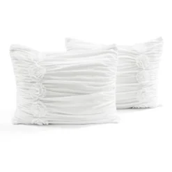 King 3pc Darla Comforter & Sham Set White - Lush Décor: OEKO-TEX Certified, Polyester Fill, Ruched Design 8 King 3pc Darla Comforter & Sham Set White - Lush Décor: OEKO-TEX Certified, Polyester Fill, Ruched Design -Beautiful House GUEST 7e7b7984 ccd6 46e8 a3e4 f870872c1d7e 1