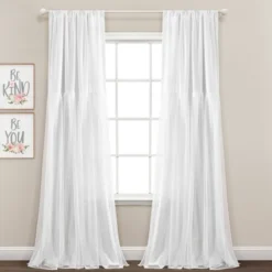 Set Of 2 (84"x40") Tulle Skirt Solid Window Curtain Panels - Lush Décor -Beautiful House GUEST 811c1d5a 2328 45c9 aea2 f6b5592e6726