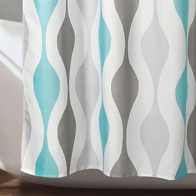 Mid-Century Geo Shower Curtain - Lush Décor 3 Mid-Century Geo Shower Curtain - Lush Décor - Image 3