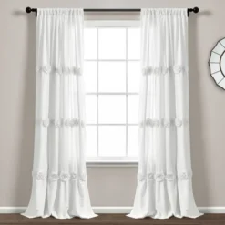 84"x40" Darla Light Filtering Window Curtain Panels - Lush Décor -Beautiful House GUEST 81d688b8 b33e 40f4 bbc5 9c07d5caceaa