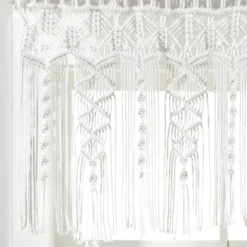 50"x20" Boho Macrame Textured Cotton Window Valance White - Lush Décor 7 50"x20" Boho Macrame Textured Cotton Window Valance White - Lush Décor -Beautiful House GUEST 86a7e3e8 6d05 4dd0 8047 111921543633
