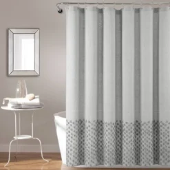 72"x72" Boho Polka Dot Yarn Dyed Eco Friendly Recycled Cotton Shower Curtain - Lush Décor -Beautiful House GUEST 8769487d df7c 4743 83e3 7a2138da0220
