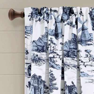 Set Of 2 French Country Toile Light Filtering Window Curtain Panels - Lush Décor 1 Set Of 2 French Country Toile Light Filtering Window Curtain Panels - Lush Décor