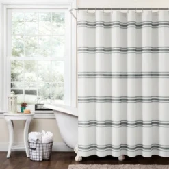 Farmhouse Striped Shower Curtain - Lush Décor -Beautiful House GUEST 8a2f2856 8205 42e2 8b5a d6369befa7af