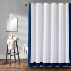 72"x72" Block Border Shower Curtain - Lush Décor -Beautiful House GUEST 8a75ab37 c3c5 4020 a777 7f50195d9e7f