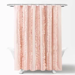 Belle Shower Curtain Blush - Lush Décor