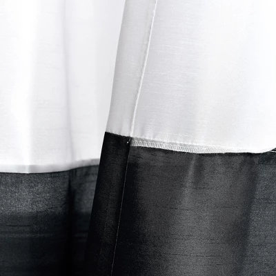 Lush Décor Milione Fiori Window Curtain Panels White/Black 42X84 Set 4 Lush Décor Milione Fiori Window Curtain Panels White/Black 42X84 Set - Image 4