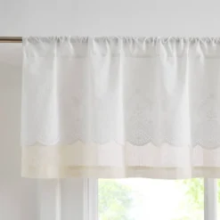 52"x18" Lush Decor Brigitte Embroidery Eyelet Scalloped Edge Valance Neutral Single -Beautiful House GUEST 8be5829b 0972 4029 ba64 08786aaa76d3