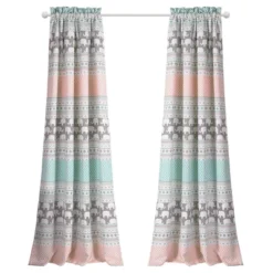 Elephant Striped Window Curtain Panels - Lush Décor -Beautiful House GUEST 8c18f77f 5335 4470 828c 9a2f6ee62214