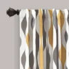 2pk 52"x108" Light Filtering Mid-Century Geo Curtain Panels Gold/Gray - Lush Décor