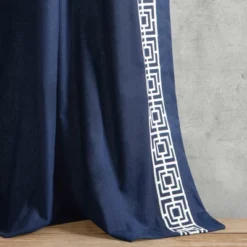 Lush Décor Luxury Modern Square Embroidery Border Window Panel Navy Single 52x84 10 Lush Décor Luxury Modern Square Embroidery Border Window Panel Navy Single 52x84 -Beautiful House GUEST 8d173ace b1b6 4f61 b60b f960469bc225