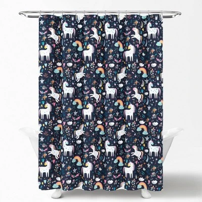 72"x72" Unicorn Heart Shower Curtain - Lush Décor 1 72"x72" Unicorn Heart Shower Curtain - Lush Décor