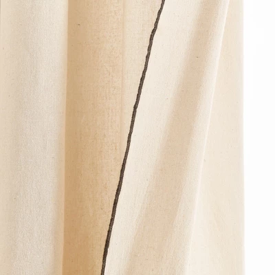 Lush Decor Modern Faux Linen Embroidered Edge With Attached Valance Window Curtain Panels Dark Linen 52X84 Set 7 Lush Decor Modern Faux Linen Embroidered Edge With Attached Valance Window Curtain Panels Dark Linen 52X84 Set - Image 7