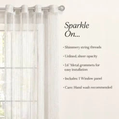 Lush Décor Sheer Night Sky String Thread Grommet Top Window Curtain Panel White 13 Lush Décor Sheer Night Sky String Thread Grommet Top Window Curtain Panel White -Beautiful House GUEST 8e0a674d 6369 4a3b 8a06 595a83009575