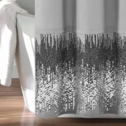 Single Shimmer Sequins Shower Curtain - Lush Décor -Beautiful House GUEST 8e33ba2c a99c 4759 a273 455be4c22870