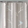 Bird On The Tree Shower Curtain Gray/Blue - Lush Décor
