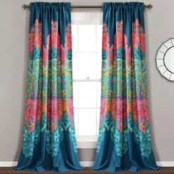 Set Of 2 Boho Chic Light Filtering Window Curtain Panels - Lush Décor -Beautiful House GUEST 9266bfb6 39ef 4e21 8331 1a2ac1f4b5fa