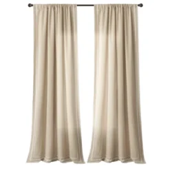 Lush Décor Olivia Ric Rac Embroidery Border Window Panel Dark Linen/White Single 42x84 -Beautiful House GUEST 9375548f 05ed 41b0 bb74 f607c686f5f1