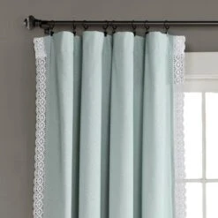Rosalie Rod Pocket Light Filtering Window Curtain Panels - Lush Décor