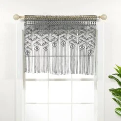 30"x40" Boho Macrame Leaf Cotton Kitchen Curtain Valance - Lush Décor -Beautiful House GUEST 95913e84 b1bc 4277 8d7a 0a232d8434d2