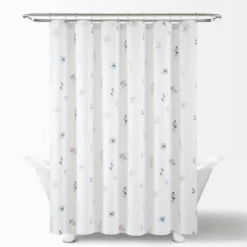 72"x72" Livia Flora Silver-Infused Antimicrobial Shower Curtain Neutral/Blue - Lush Décor 7 72"x72" Livia Flora Silver-Infused Antimicrobial Shower Curtain Neutral/Blue - Lush Décor -Beautiful House GUEST 9739fb20 b81c 4bb3 b80d 9539d1450527