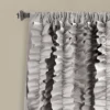 1pc 54"x84" Light Filtering Belle Curtain Panel Gray - Lush Décor: 84 Inch Rod Pocket Polyester Curtain