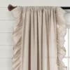 Linen Ruffle Window Curtain Panels Light - Lush Décor