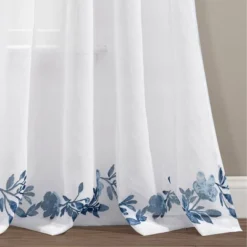 2pk 38"x84" Sheer Tanisha Curtain Panels Navy/White - Lush Décor -Beautiful House GUEST 9bf5b875 83eb 4cda a367 dd8ed761c475