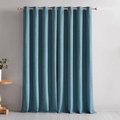 52"x84" Lush Decor Meena Slub 100% Blackout Window Curtain Panels Blue Pair 3 52"x84" Lush Decor Meena Slub 100% Blackout Window Curtain Panels Blue Pair - Image 3