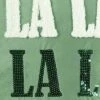 20"x20" Oversize 'Fa La La La Square' Throw Pillow Frosty Green - Lush Décor