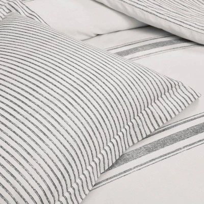 Lush Décor Farmhouse Stripe Reversible Duvet Set 4 Lush Décor Farmhouse Stripe Reversible Duvet Set - Image 4