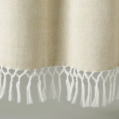 Tucker Stripe Yarn Dyed Cotton Knotted Tassel Shower Curtain - Lush Décor 4 Tucker Stripe Yarn Dyed Cotton Knotted Tassel Shower Curtain - Lush Décor - Image 4