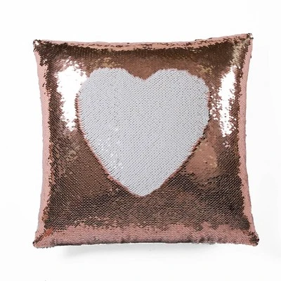 Mermaid Sequins Throw Pillow Pink/White - Lush Décor 1 Mermaid Sequins Throw Pillow Pink/White - Lush Décor