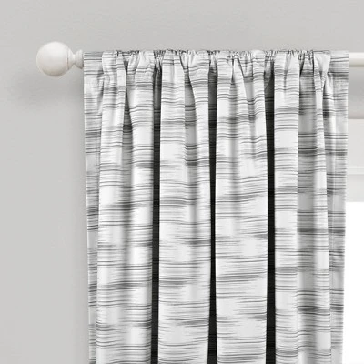 Lush Décor Blackout Jungle Adventure Geo Window Curtain Panel - Gray Single 1 Lush Décor Blackout Jungle Adventure Geo Window Curtain Panel - Gray Single