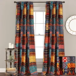 Set Of 2 Misha Light Filtering Window Curtain Panels - Lush Décor -Beautiful House GUEST a11a7634 3e37 4bcb a95d 3e86b9382296