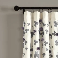 Flower Drops Light Filtering Window Curtain Panel - Lush Décor