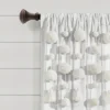 84"x52" Pom-Pom Tassel Linen Light Filtering Window Curtain Panel - Lush Décor