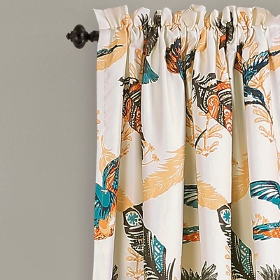 Lush Décor Bird Breeze Light Filtering Window Curtain Multi Set 52x84+2 3 Lush Décor Bird Breeze Light Filtering Window Curtain Multi Set 52x84+2 - Image 3