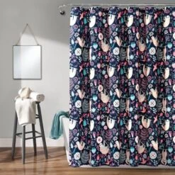 72"x72" Hygge Sloth Shower Curtain Single - Lush Décor -Beautiful House GUEST a334a0f2 b90b 4f6b 9c1d a284a9ab73a4