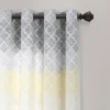 Set Of 2 84"x52" Medallion Ombre Window Curtain Panels - Lush Décor