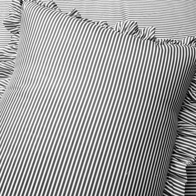 Lush Decor 3pc Reyna Stripe Reversible Comforter Bedding Set Gray/White 5 Lush Decor 3pc Reyna Stripe Reversible Comforter Bedding Set Gray/White - Image 5